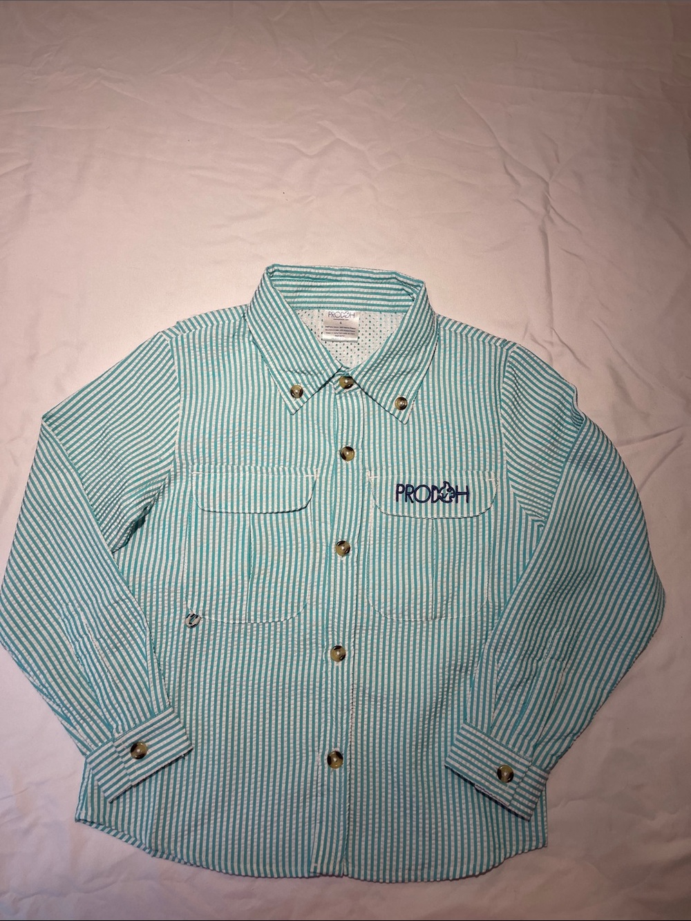 PRODOH  Kids' Turquoise Striped Button-Down Shirt
